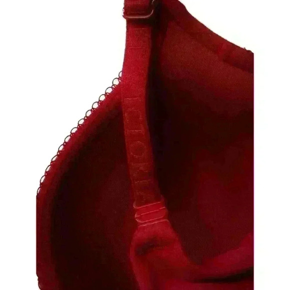 Victoria's Secret Body by Victoria Lined Demi bra 34C underwire red lace - Picture 3 of 12